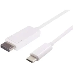 MicroConnect DisplayPort – USB C (2 m), Videokabel, Weiss
