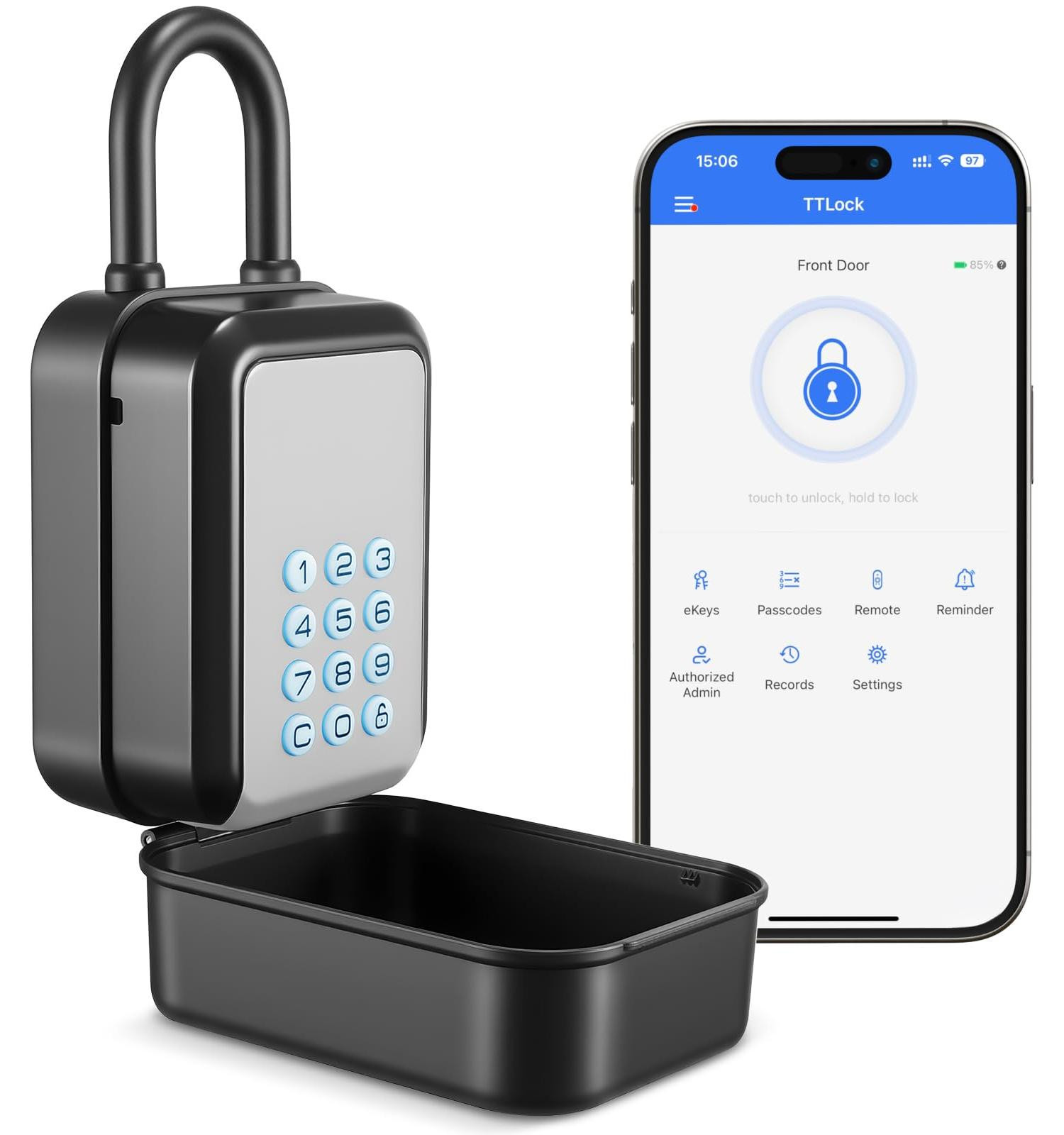 Selius Smart Sleutelbox met beugel en Bluetooth Lock Box