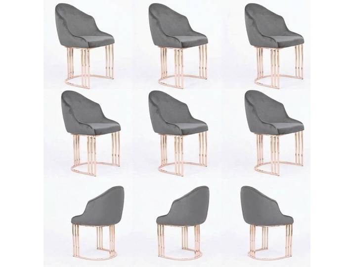 Xlmoebel Sitzgruppe Polstersessel mit elegantem Textildesign für Hotel und Lounge, (6x Stühle, 6-tlg., 6x Stühle 60 x 58 x 80 cm), Hergestellt in Europa