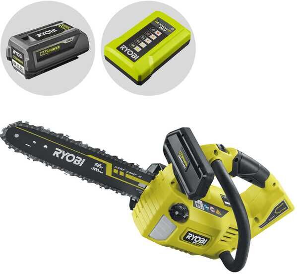 Ryobi RY36THCSX30A-140 - Tronçonneuse électrique d'élagage - 36 V 4 Ah - Guide 30 cm