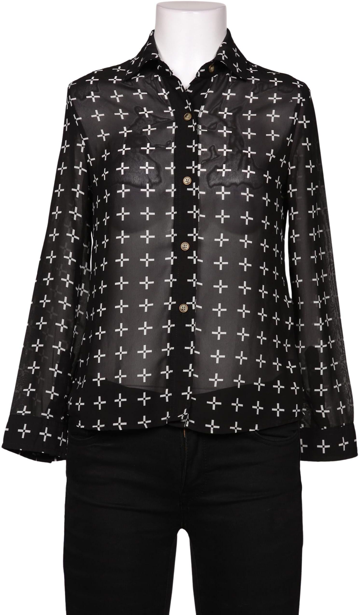 Vans Damen Bluse, Schwarz, Gr. XS, Synthetik - Second Hand