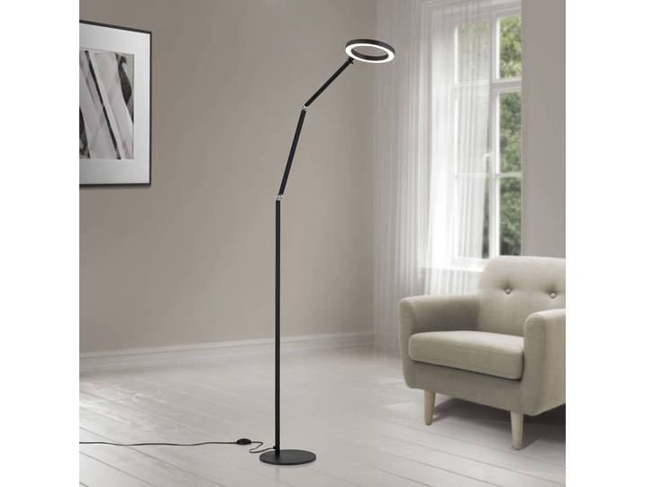 ORION LED Stehlampe Ringo, dimmbar, schwarz, für Wohn- / Esszimmer, Metall, Modern