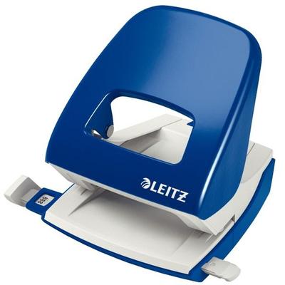 LEITZ Locher 3,0mm mit Anschlagschiene blau Packung mit 30 Stück