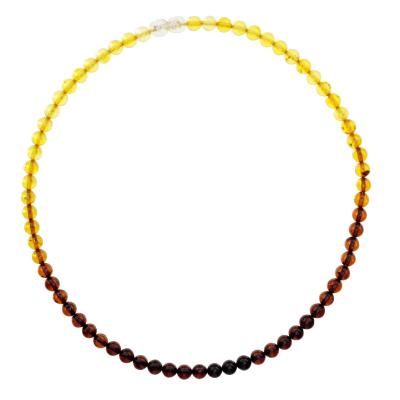 Kette ohne Anhänger OSTSEE-SCHMUCK "- Kugel 6 mm - Bernstein -" Gr. 50, braun (bernsteinfarben, braun), Halsketten, Damen, 50, Bernstein