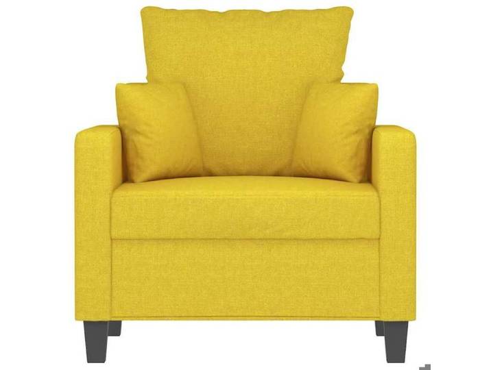 Solde août Fauteuil 78x77x80 cm - Chaise de canapé Jaune clair 60 cm Tissu 39012765