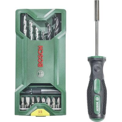 Bosch Accessories 2607017654 Mini X-Line 16teilig Bohrer- und Bit-Sortiment Holz, Stein, Beton, Mauerwerk 4 mm, 5 mm, 6 mm, 8 mm