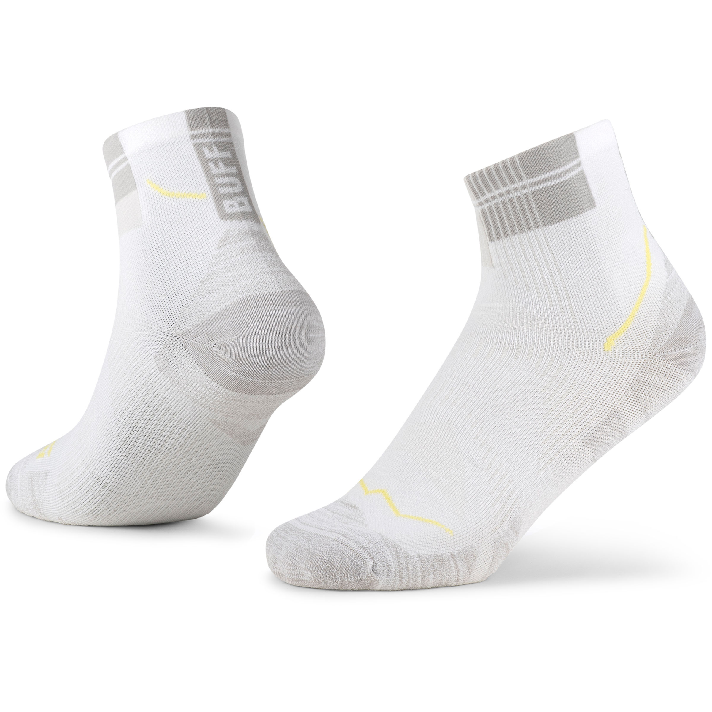 Buff Coolnet Quarter Laufsocken weiss Größe 45 Laufen | Trailrunning Widerstandsfähig