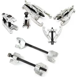 XPOtool, Fahrzeug Werkzeug, Federspanner Set 7-tlg. 355mm Klauenabzieher Montagespanner Ausdrücker