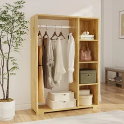 Kleiderschrank Nesbyen Eichenoptik [en.casa]