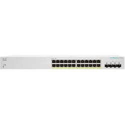 Cisco CBS220 SMART 24-PORT GE POE 4X1G SFP REMANUFACTURED (28 Ports), Netzwerk Switch, Weiss
