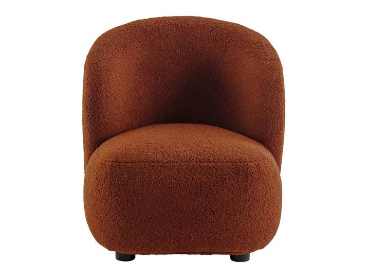 Fauteuil en bouclette - terracotta