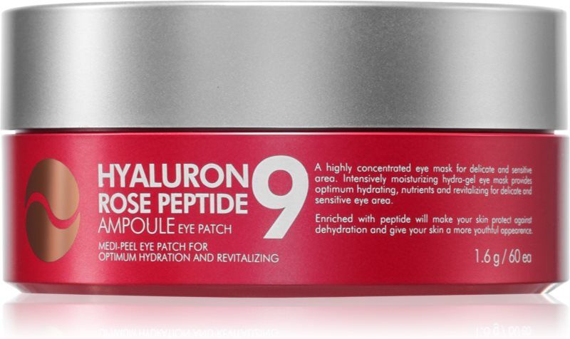 MEDIPEEL+ Hyaluron Rose Peptide 9 Ampoule Eye Patch eye pads with moisturising effect 60 pc