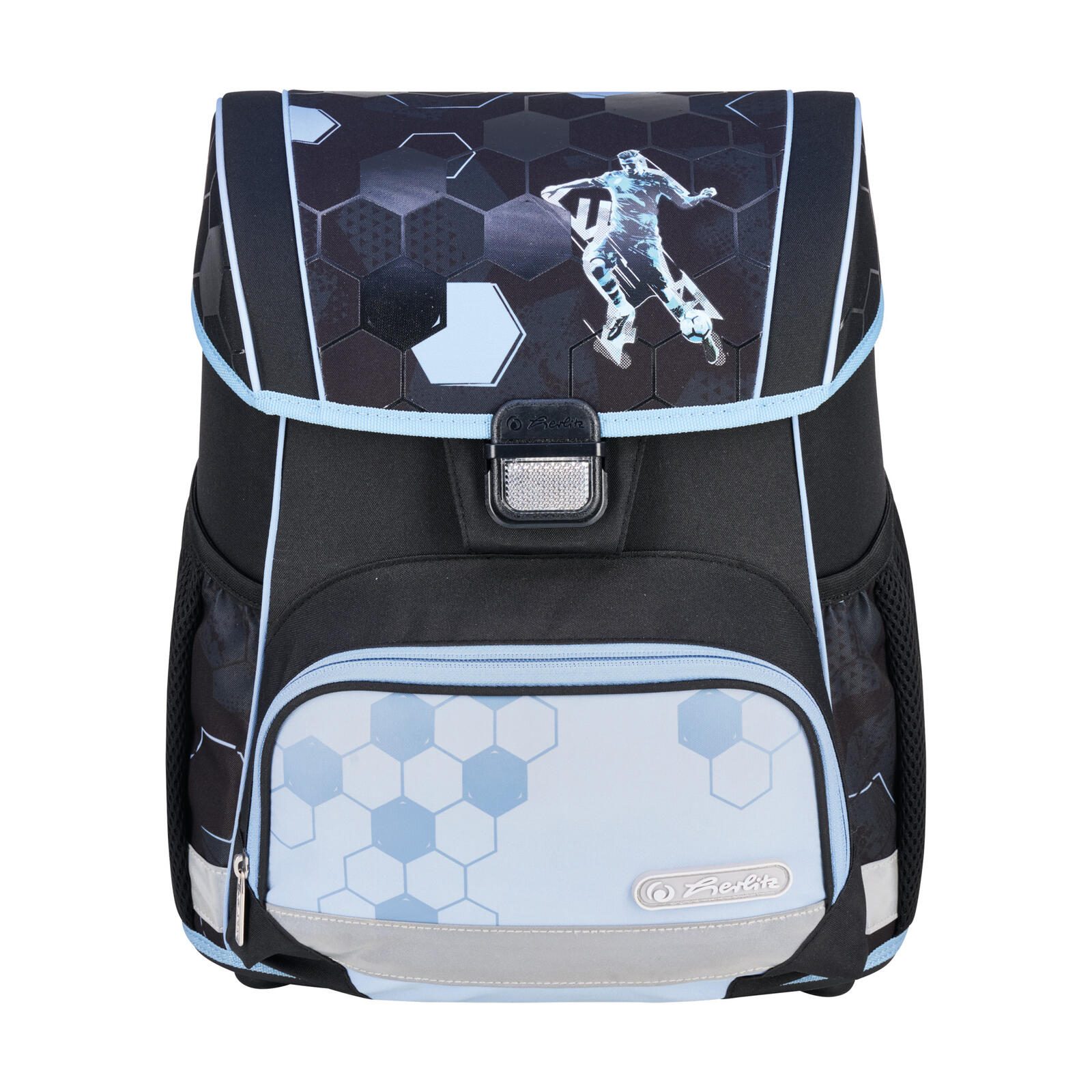 herlitz Schulranzen-Set Loop Plus Cyber Soccer grün 17,0 l 400196501
