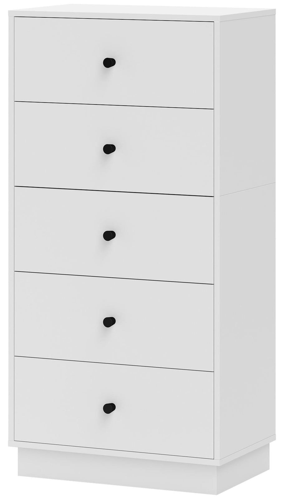 HOMCOM Modern Dressoir met 5 Lades, Houten Kommode in Wit