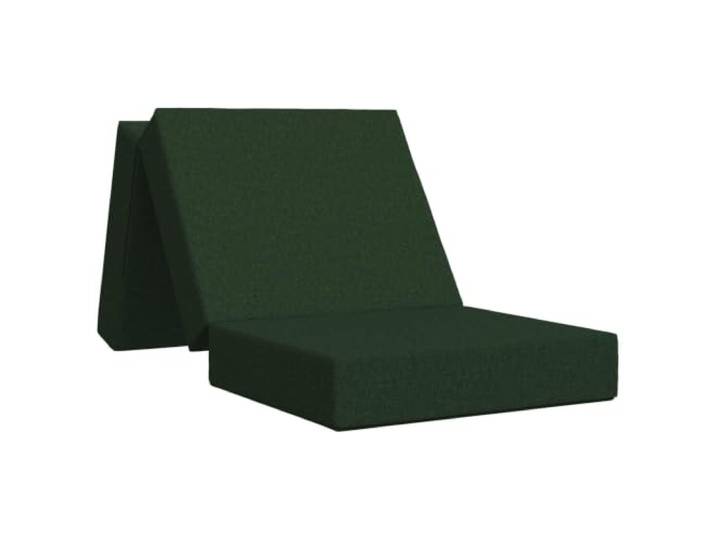 Klappbares Schlafsofa, 90 x 63 x 45 cm, Dunkelgrün Weiches Polyestergewebe, leichte Schaumstoffpolsterung, manuell verstellbarer Mechanismus, maschinenwaschbarer Reißverschluss