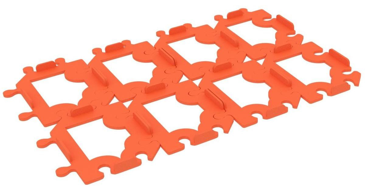 Feldherr Set van 8 modulaire kaartendoosjes voor standaard speelkaarten, oranje