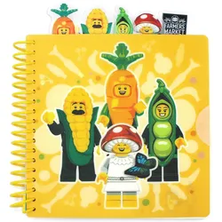 LEGO, Heft + Block, Minifigures Tab-Notizbuch Bauernmarkt (Gepunktet)