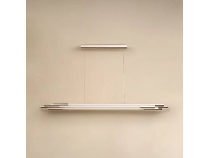 ORG LED-Hängeleuchte, Länge 160 cm, nickelfarben - DCW - Esszimmer - Design - Aluminium