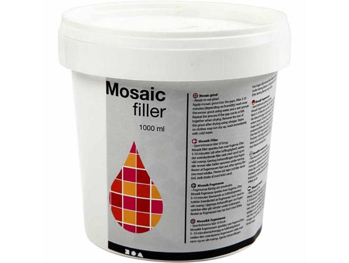 CC Mosaic Tile Grout\, white\, 1000 ml/ 1 bucket