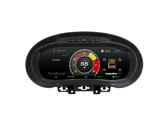 Tableau de bord numérique LCD 10,25 pouces pour Volkswagen POLO 2009-2017 Volkswagen Amarok 2011-2016 Modification autoradio Instrument HDMI
