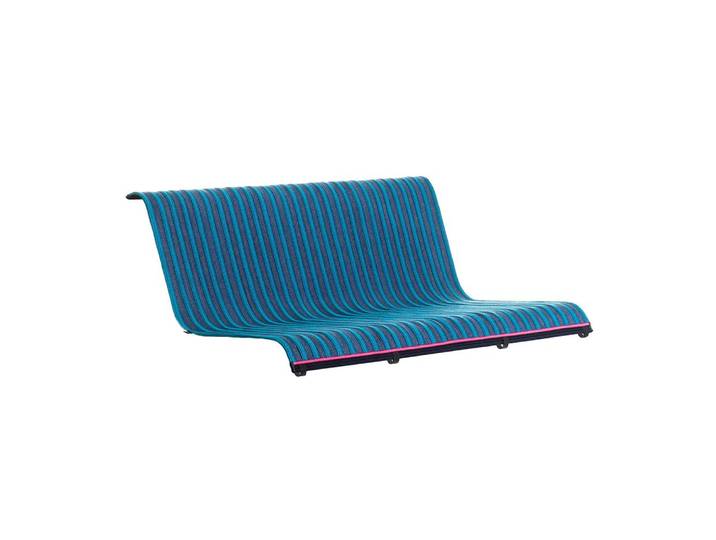 MAGIS natte tressé pour banc bas pour l'extérieur SOUTH (Bleu / Bleu clair - Polyoléfine)