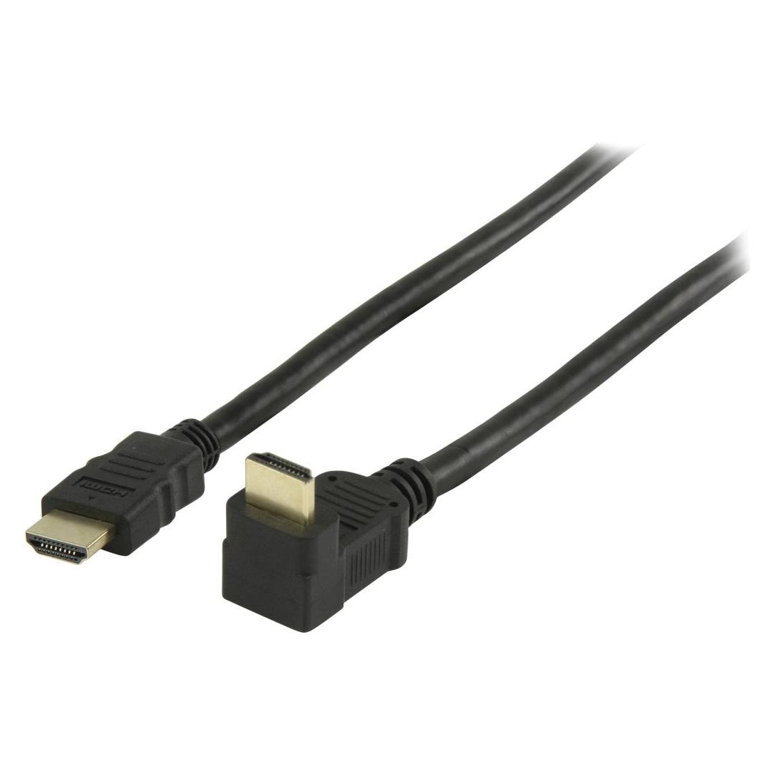 Valueline HDMI kabel 90° úhlový pozlacený konektor černý / HDMI kabel / 3D/4K / 3 m (3 m) (VGVP34200B30)