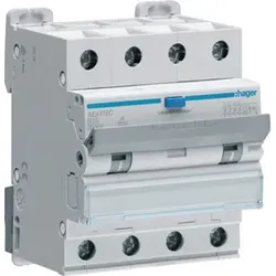 Hager Fehlerstrom-Leitungsschutzschalter 4P 10kA B-16A 100mA A Typ AEX416C