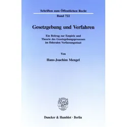 Gesetzgebung und Verfahren., Fachbücher von Hans-Joachim Mengel