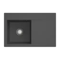 334801i4 Subway Style 45 Graphite Keramik Handbetätigung Spüle Aufliegend 50 cm Unterschrank