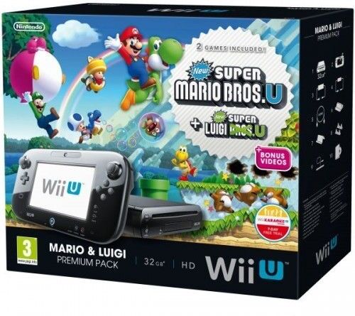 Nintendo WiiU Premium Pack 32GB Boxed-New Super Mario Bros. U + New Super Luigi U (Wii U) Gebruikt