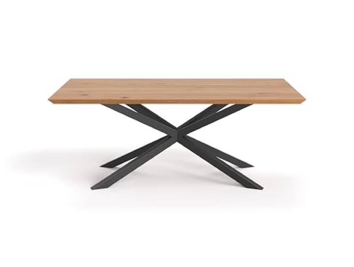 Danzz Tisch Lumina aus massivem Eichenholz, im Loft-Stil, mit Spinnenbeinen 180x100 cm