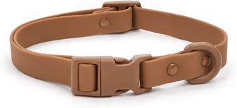 Inspire Picks Waterproof Adjustable Pet Collar With Safety Buckle Rustproof Outdoor Dog & Cat Collar brown m