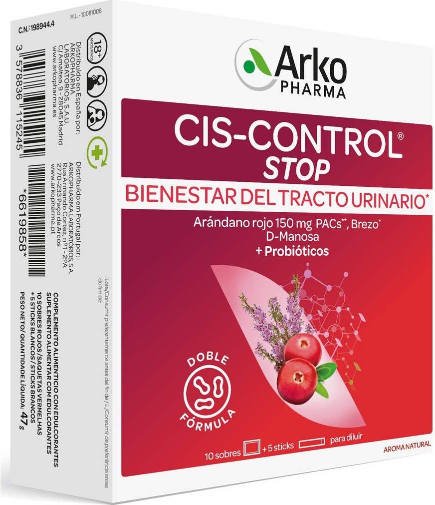 Arkopharma Cis-Control Stop 10 sobres + 5 sticks