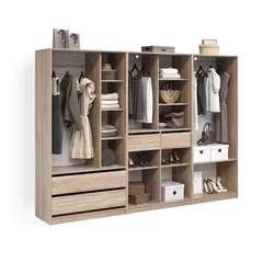 KLEIDERSCHRANK Trento Sonoma 3er Set
