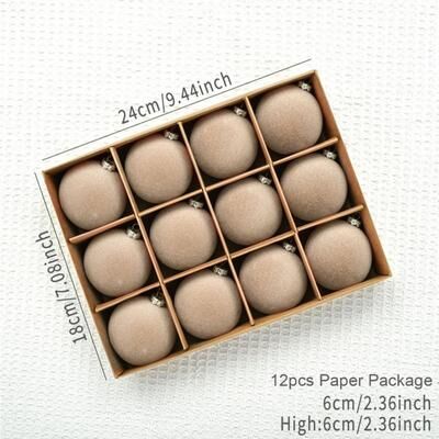 Fusion Finds Velvet Christmas Balls, Holiday Ornaments, Wedding Party Winter Decor For Home And Family Festive Display 6