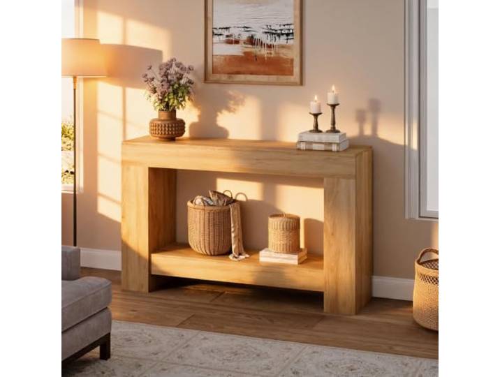 Danonlly with 1 PB Framed Console Table - Narrow, Slim, Modern, and Wooden