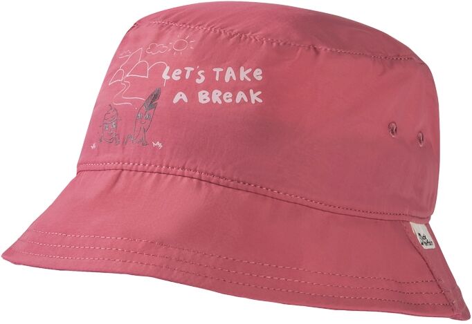 Sonnenhut JACK WOLFSKIN "AT HOME BUCKET HAT K", Jungen, Gr. S, pink (soft, pink), 1. OBERSTOFF: 100% POLYAMID 2. OBERSTOFF: 100% POLYESTER, Hüte Sonnenhut soft, pink S