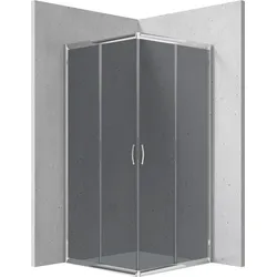 Neuesbad Quadratische Duschkabine, Grauglas, 80 cm NB1DEKYC442K1