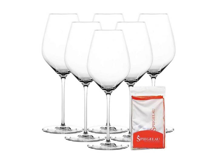 SPIEGELAU Weinglas Hi-Lite Universalgläser + Poliertuch 510 ml, 6-tlg., Glas