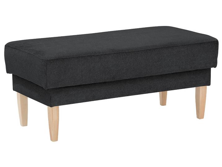 Hockerbank HOME AFFAIRE Scalea , schwarz (schwarz, buche), B:110cm H:51cm T:55cm, Microfaser in Antiklederoptik (92% Polyester, 8% Polyamid), Hocker, Hockerbank