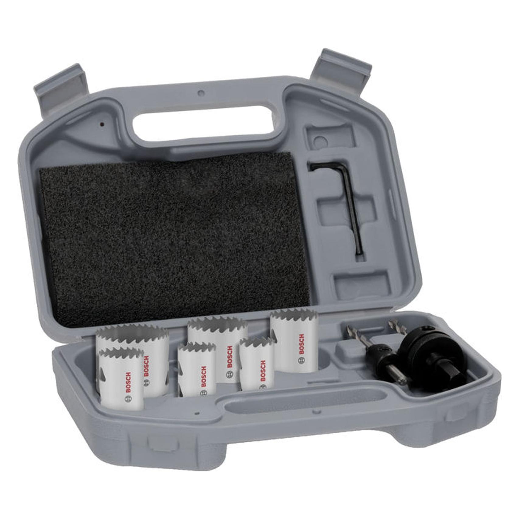 Bosch Professional Zubehör Multi Material Lochsägen-Set, 24/27/32/35/40/52 mm, 9-tlg. (24 mm, 27 mm, 32 mm, 35 mm, 40 mm, 52 mm) (2608594614)