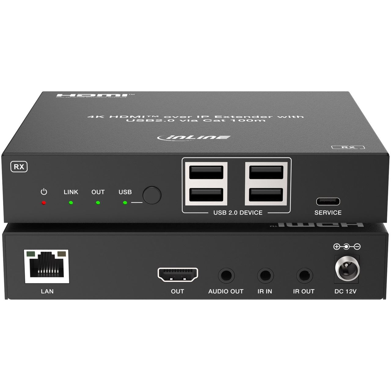 InLine KVM Extender over IP, HDMI 4K/60Hz, 100m, Set
