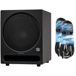 PreSonus Subwoofer Eris Pro Sub 10 mit 2x Kabel (170 W), HiFi + Heimkino Lautsprecher, Schwarz
