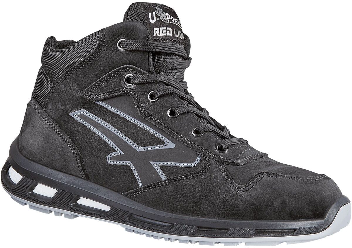 Sicherheitsstiefel U-POWER "Lift" Gr. 45, schwarz, 45, Obermaterial: 100% Rindsleder Leather cow., Schuhe