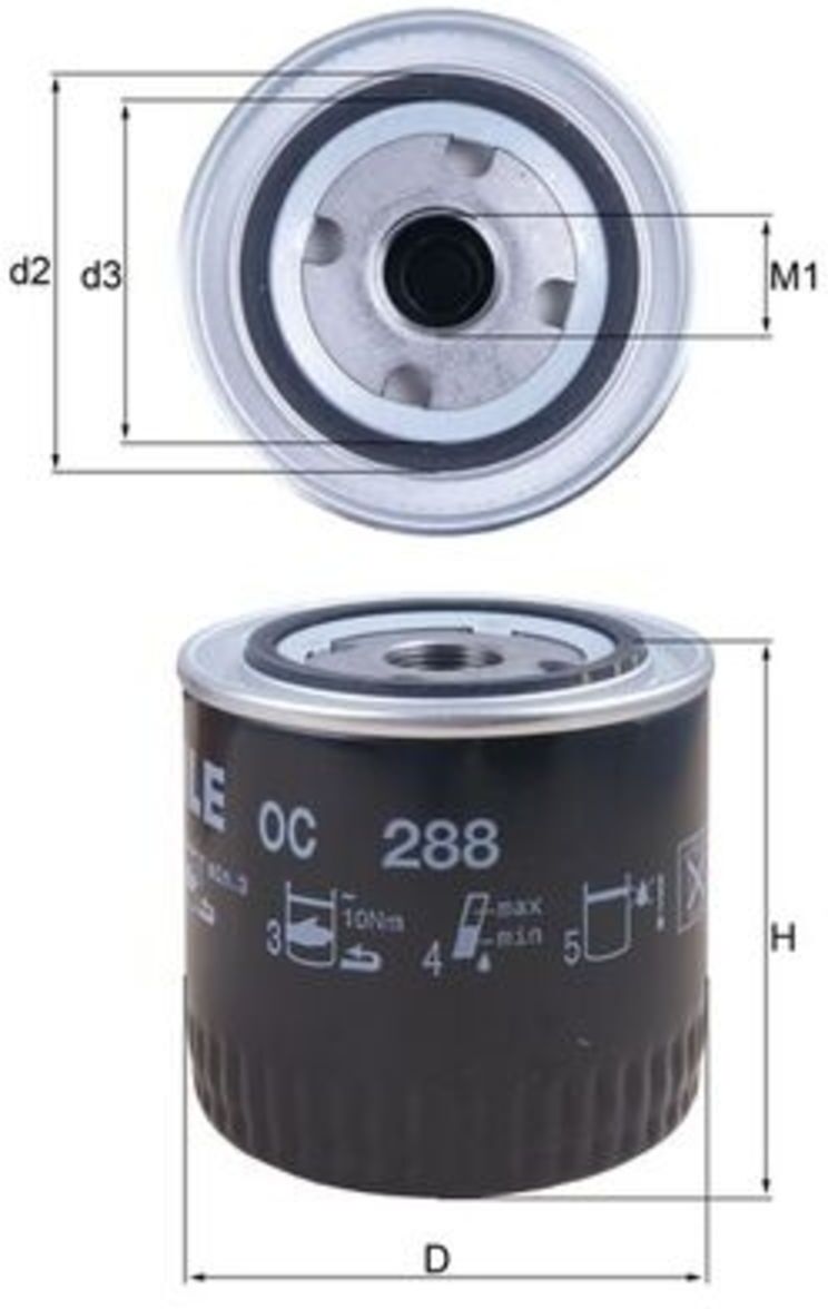 Ölfilter MAHLE KNECHT OC 288