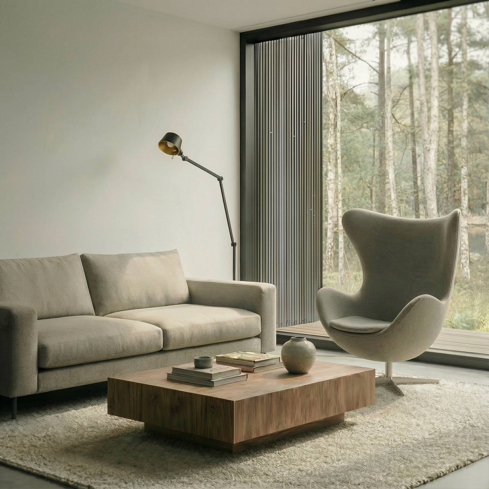 Floor Lamp Silka Lucande, Black, Workroom / Office, metal, Modern, Floor Lamp