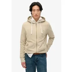 Superdry für Herren. M2014170A Essential beige Kapuzenpullover mit Reißverschluss Essential beige (XL), Lässig, Baumwolle