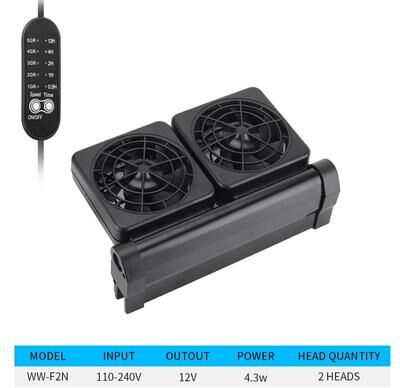 Uplift Essentials Adjustable Cooling Fan For Aquarium Heat Dissipation us ww f2n