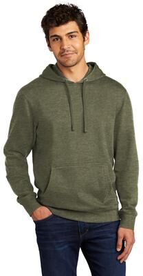 District DT6100 V.I.T. Fleece Hoodie in Heathered Olive size 3XL   Cotton/Polyester Blend