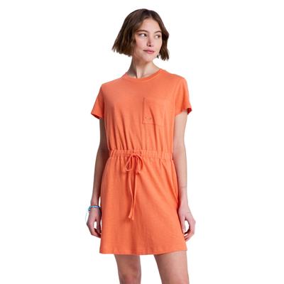 Jerseykleid ROXY "Sunny Expedition Solid", Damen, Gr. M, orange (rot orange), Obermaterial: 60% Baumwolle, 40% Polyester., Kleider Jerseykleid